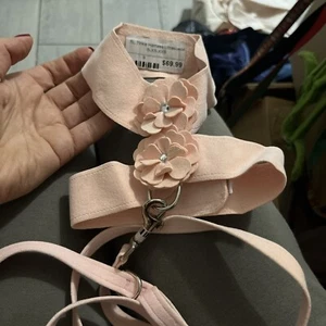 Susan Lanci Harness Leash Pink Swarovski Medium Beaded - Picture 1 of 3