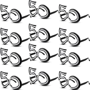 12 Pieces 50th Birthday Glasses 50th birthday party glasses Funny Plastic Eye... - Picture 1 of 7