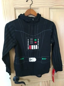 NWT DISNEY Star Wars Darth Vader Costume Sweatshirt Hoodie Jacket - Picture 1 of 2