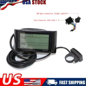 SW900 LCD Display Meter Controller Panel 24V 36V 48V For E-Bike Electric Bicycle - Picture 1 of 7