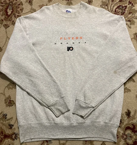 Vintage Philadelphia Flyers Sweatshirt Extra Large Grey 1990s NHL Pro Player Cover