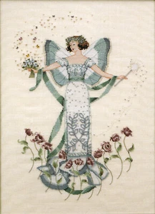 Mirabilia Kreuzstichkarte / Muster ~ April's Blue Diamond Fairy #MD47 - Bild 1 von 5