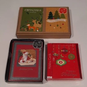 Lot of 3 Christmas Cards variety bundle greeting cards with envelopes new - Picture 1 of 7