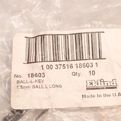 (10-Pk) Eklind Ball End Long Arm L-Key 1.5 MM 18603  - Image 1 of 3