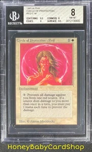 MTG Limited Edition Alpha 1993 Circle of Protection: Red BGS 8.0Q++ NM 93/94 - Picture 1 of 6