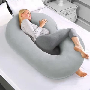 C-Shaped Pregnancy Pillow, Full Body Pillow for Maternity Support, Detachable... - Picture 1 of 6