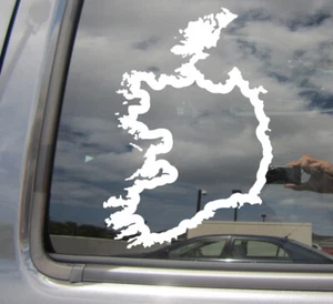 Irland Land Umriss irisches Auto LKW Stoßstange Fenster Vinyl Aufkleber Sticker 07187 - Bild 1 von 2
