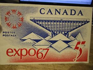 V8 QUÉBEC CANADA Ancienne carte postale Montréal Expo 67 timbre-poste de l'Exposition universelle 5 cents