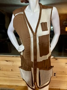 Vintage J Harris & Co Sportswear Mens 44 Vest BrownHunting Shooting Made in USA! - Picture 1 of 6