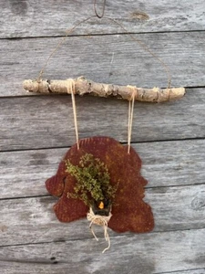 Primitive Weihnachtsmann Weihnachtslaterne früher Look Schale Füller Kranz Klammer Aufhänger - Bild 1 von 12