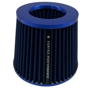 cone air filter 3" 3.5" 4" inch inlet cone air Intake filter - BLUE - Picture 1 of 12