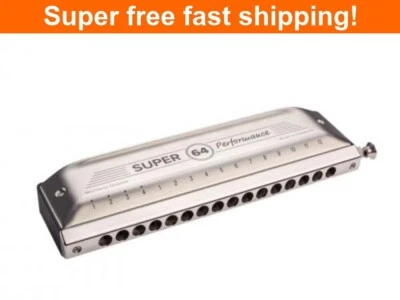 Hohner Super 64 Performance Chromatic Harmonica-NEW - Image 1 of 4