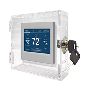 Thermostat Cover Large Universal Combination Lock Clear Box Guard Portable - Picture 1 of 6