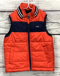 OshKosh Bgosh Chaleco Chaqueta Niño 2T Naranja Azul Puffer Cremallera Completa Exterior - Imagen 1 de 7