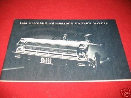 1965 AMC Rambler Ambassador Owners Manual USUARIO NOS Originales - Imagen 1 de 1