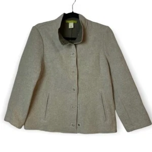 Sigrid Olsen Wool Blend Snap Up Jacket - Picture 1 of 9