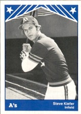 1983 Albany-Colonie A's TCMA #12 Steve Kiefer Garden Grove California CA Card