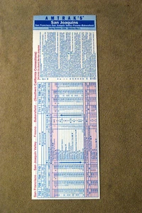 Amtrak - San Joaquins - Timetable Card - Spring/Summer 1994 - Picture 1 of 2