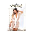 Mapale Size 2X/3X Lace Short Robe W/G String Ivory 7115X New