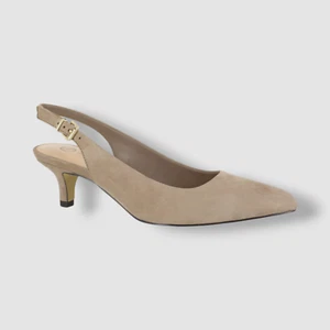Bella Vita Women's Gray Leather Scarlett Slingback Pump Shoe Size 9.5 - Picture 1 of 5