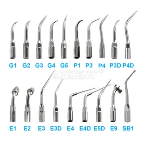 19 Type Dental Ultrasonic Scaler Scaling Endo Perio Tip Fit EMS G P E - Picture 1 of 32