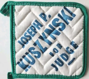 Vintage UNBENUTZT Joseph P Kuszynski für RICHTER Buffalo New York Werbung Topflappen ausgewählt - Bild 1 von 5