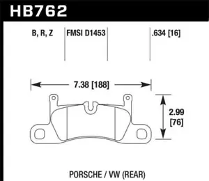 HAWK Performance HB762Z.634 HAWK Ceramic Brake Pad Sets - Picture 1 of 2