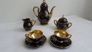 ECHT KOBALT, Bavaria, porcelain tea/coffee set for two, excellent condition - Picture 1 of 12