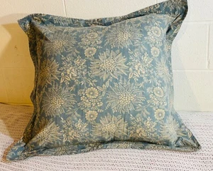 Restoration Hardware 100% Cotton Sham Beige Blue Floral - Made in Italy - Picture 1 of 12
