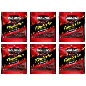 Jack Links Doritos Flamin' Hot Beef Jerky 2.65oz Lot of 6 Bags - Picture 1 of 3