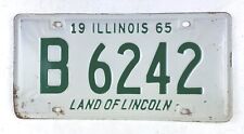 Illinois 1965 Truck Old License Plate Garage Tag Vtg Airstream Man Cave Camp