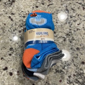 Highland Originals Boys Low Cuts 10 Pairs Multicolor Socks 10.5-4 New In Pack - Picture 1 of 6