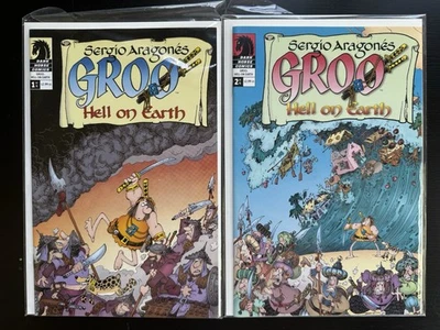 Cómics de Caballo Oscuro Groo #1,2 Hell on Earth Sergio Aragones casi nuevos sin leer nítidos Foto 1 de 4