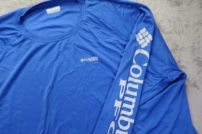 Columbia PFG Long Sleeve Blue Fishing Shirt Men's Size 5X Big 5XL - Image 1 of 4