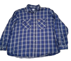 2XL Carhartt Shirt Adult Extra Large Blue Blanket Flannel Button Up Cotton - Picture 1 of 3