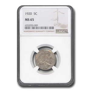 1920 Buffalo Nickel MS-65 NGC - Picture 1 of 3