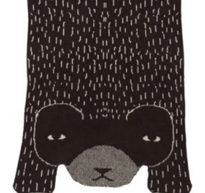 Donna Wilson Bear Shawl Wrap 100% Lambswool Made in Scotland BNWT RRP £176 Brown - Image 1 of 4