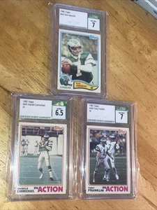 1982 Topps #447 Ron Jaworski 441 Carmichael 444 Franklin CSG 7 NEAR MINT Vintage - Foto 1 di 8
