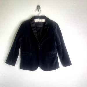 Zara Boys Collection Blue Velvet Tuxedo Blazer Jacket size 6 - Picture 1 of 8