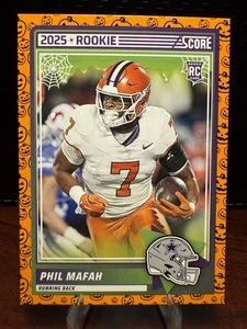 Phil Mafah Pumpkin Rookie Card-2025 Panini Score Dallas Cowboys Clemson NFL RC - Picture 1 of 2