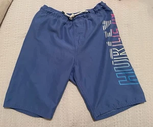 Hurley Board Shorts Boy’s Youth Large Surf Swim Trunks lined Blue W/logo MSRP$38 - Picture 1 of 2