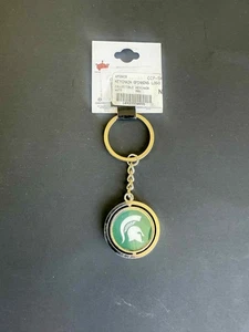 MICHIGAN STATE UNIVERSITY SPARTANS MSU LLAVERO GIRATORIO GO GREEN GO WHITE NUEVO - Imagen 1 de 2