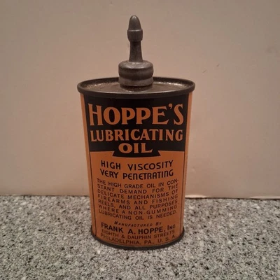 Vintage Hoppe's Lubricating Oil Gun Oil Metal Advertising Tin Lead Top Mini... - Image 1 of 4