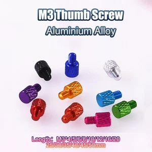 Tornillo de pulgar de aleación de aluminio M3*4/5/6-50 mm para pernos de carcasa de PC y modificación hágalo usted mismo - Imagen 1 de 5