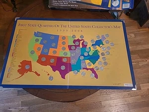 First State Quarters of the United States Collectors Map 1999-2008 Complete - Picture 1 of 8