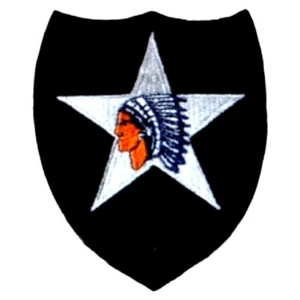 2a División de Infantería Parche Bordado Ejército de los Estados Unidos Marina Militar Vietnam Segunda Guerra Mundial - Imagen 1 de 1