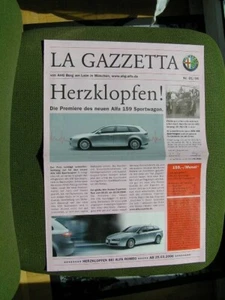 Prospekt Alfa Romeo 159 Sportwagon, 147, 166 Collezione, GT Sportiva, Brera 2006 - Bild 1 von 2