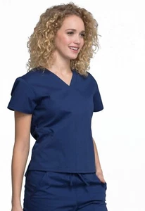 Neu mit Etikett Cherokee Workwear Professionals angedeutetes Wickeloberteil WW705 marineblau Damen 3XL - Bild 1 von 12