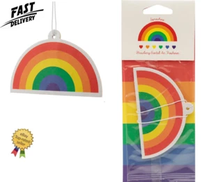 Regenbogenförmige Erdbeere duftendes Auto Zuhause Lufterfrischer Erfrischer - Bild 1 von 3