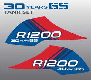 Juego de calcomanías de tanque BMW R1200GS Adventure 30 años 2 piezas R1200 GS laminadas - Imagen 1 de 5